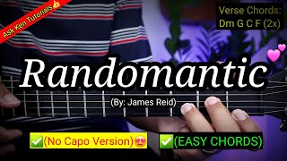 Ramdomantic  James Reid EASY CHORDS😍  Guitar Tutorial Chords [upl. by Eeryk655]