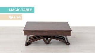 Extendable folding coffee table LG LESMO  From desk to dining table in simplicity 2020 [upl. by Grounds]