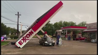 Temple Texas tornado damage aftermath Latest as cleanup is underway [upl. by Nosreip]