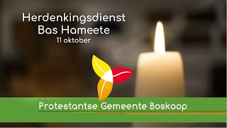 Herdenkingsdienst Bas Hameete 11 oktober  De Stek [upl. by Nananne]