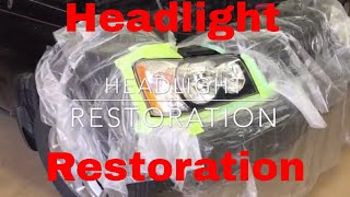 Full Headlight Restoration Start to Finish One Side by Hand One Side By Machine [upl. by Horst]