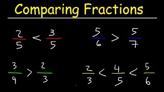 Comparing Fractions With Different Denominators [upl. by Roswald49]