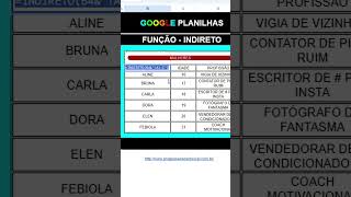 INDIRETO NO GOOGLE PLANILHAS [upl. by Nosreg]