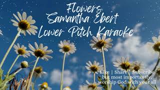 Flowers Lower Pitch Karaoke  Samantha Ebert [upl. by Erkan]