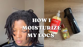 how i moisturize my 4c locs  water leave in conditioner amp tea tree oil 🌿 [upl. by Florance]