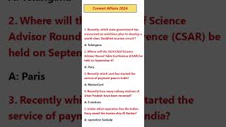 CURRENT AFFAIRS 2024  IMPORTANT FOR ALL EXAM [upl. by Maloney]