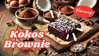 Schokoladen Kokosnuss Brownies [upl. by Leahcimnhoj]