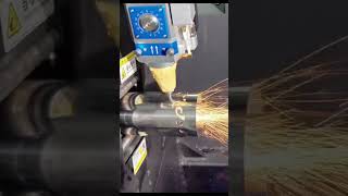 Beautiful Flower design cutting at SS pipe with laser tube cutting [upl. by Herzberg127]