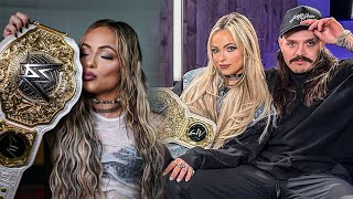 Liv Morgan breaks character takes Dominik Mysterios hand off her in a backstage segment [upl. by Ashia425]