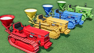 Farming OF Colors  LIME WORK with SUPER CRAWLER Mini Tractors  Farming Simulator 22 [upl. by Neyud]