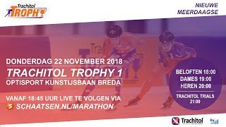 Livestream Marathonschaatsen Trachitol Trophy dag 1 Breda 22 november [upl. by Kcirddahc858]