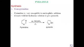 pyrazole properties usessynthesisreaction with examples [upl. by Adnalram]