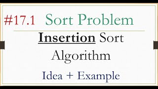 171 Insertion sort Algorithm Idea  Example شرح عربي [upl. by Amsden]