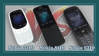 3 Of The Best Iconic Nokia REBOOT Phones Nokia 3310 Nokia 6310 amp Nokia 8110 4G Which 1 Is Best [upl. by Rattan748]