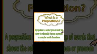 What is preposition crc english [upl. by Nivk635]