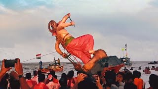 Mumbai ganpati visarjan Girgaon chowpatty  Exciting visarjan scenes you never seen before [upl. by Manon]