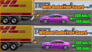 With Underride Guard vs Without Underride Guard Crash Test 5  BeamNG Drive Crash Test [upl. by Noj173]