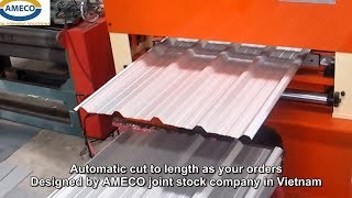 Máy cán tôn sóng vuông  AMECO Roofing roll forming machine [upl. by Omissam514]