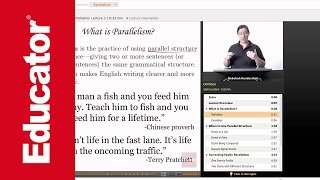 quotParallelismquot  English Grammar with Educatorcom [upl. by Cobbie]