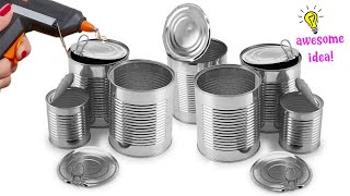 14 BRIGHT IDEAS TO REUSERECYCLE TIN CANS Best Reuse Idea [upl. by Kcirrek]