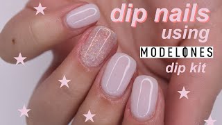 DIP nails using MODELONES dip kit [upl. by Vasya965]