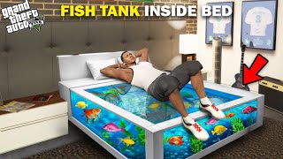 Franklin Found A Fish Tank Inside His Bed In His Room Gta 5 [upl. by Ylluz]