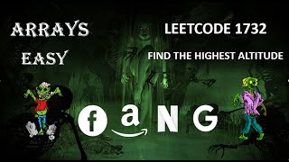 Find the Highest Altitude  Leetcode 1732  Zero to FAANG DSA Bootcamp [upl. by Nauhs]