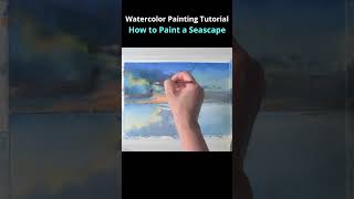 Watercolor Painting Tutorial  How to Paint a Seascape with Boat art watercolor [upl. by Anaerdna]