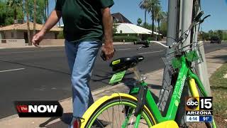 Tempe considering fining dockless bike companies [upl. by Sikata881]