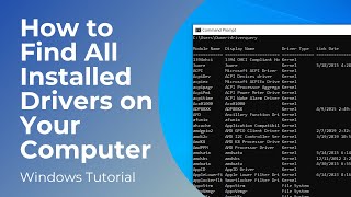 How to Find All Installed Drivers On Your Computer [upl. by Etteuqal501]