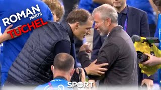 Roman Abramovich meets Thomas Tuchel for the first time in person  Chelsea win the Champions League [upl. by Arimahs]