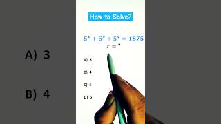 Solving Exponential Equation with base 5 shorts maths [upl. by Petta]