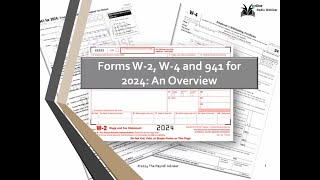 Form W2 Form W4 and Form 941 for 2024 An Overview [upl. by Valda948]