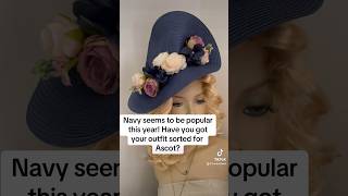 Beautiful Navy and nude fascinator hatinator hat fascinator ascothat millinery formalhat [upl. by Eart]