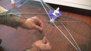 Foldable Umbrella Fish Minnow Crawfish Shrimp Crab Net Trap for about 6 [upl. by Pelletier]