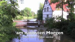 Bünde  Das Flüsschen Else bei Hochwasser am 27082010mov [upl. by Monty26]