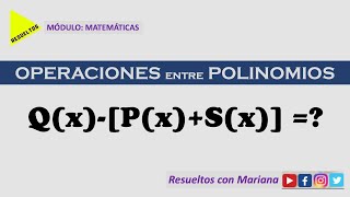 SUMAS amp RESTAS entre POLINOMIOS de diferentes grados [upl. by Gorton57]