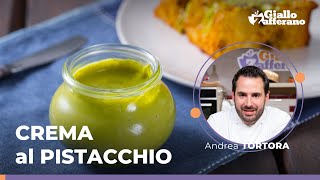 CREMA SPALMABILE al PISTACCHIO fatta in casa La ricetta perfetta del Pastry Chef Andrea Tortora 💚 [upl. by Kirima543]