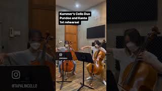 Kummer‘s Cello Duo  Pundee and Kanta 1st rehearsal [upl. by Leandre55]