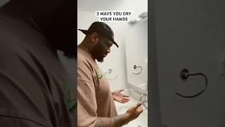 THE 3 WAYS WE DRY OUR HANDS OFF 😭 subscribe shorts comedy [upl. by Noxaj888]