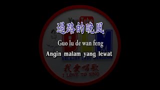 Guo Lu De Wan Feng  過路的晚風  Male  Karaoke  Terjemahan  Pinyin  Lyrics  Lirik [upl. by Ardnait527]