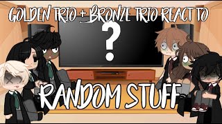 Golden Trio  Slytherin Trio react to Random Stuff  Drarry  400 Subs Special TYSMM 💙💙✨ [upl. by Danforth219]