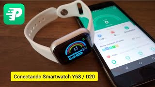 Como CONECTAR e CONFIGURAR Smartwatch Y68D20 [upl. by Oxley548]