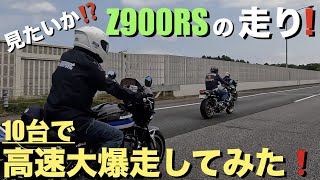 【Z900RS 50th】10台で高速道路を走行してみた！ミーティング帰りのプチツーリング！ [upl. by Hatti541]