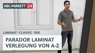 PARADOR Laminat Classic 1050 richtig verlegen [upl. by Komarek]