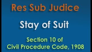 Res Sub Judice Section 10 [upl. by Olegnaed]