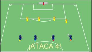 Ejercicio táctico defensivo fútbol base [upl. by Ojaras]