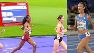 Beatrice Chebet wins Nadia Battocletti in Womens 10000M Olympics Paris 2024 for Gold amp Nadia Silver [upl. by Ihtac833]