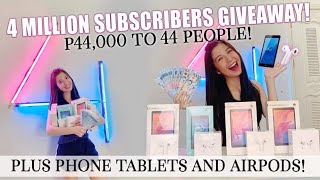 4 MILLION GIVEAWAY PLUS VIDEO CALL WITH FANS 44000 to 44 people  PHONE TABLETS and AIRPOD [upl. by Brozak]