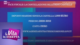 Multe bolli tasse arretrate è arrivata la pace fiscale  La vita in diretta 15012019 [upl. by Amado]